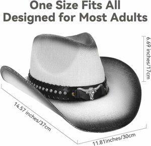 Straw Wide with Shapeable Brim Cowboy Hat