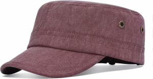 Washed Cotton Fabric Men Army Cap