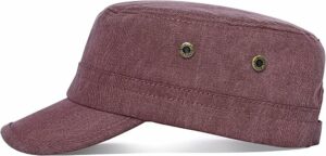 Washed Cotton Fabric Men Army Cap