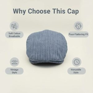Washed Cotton Flat Cap