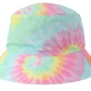 Women Tie Dye Hat Smart Pink Bucket Hat