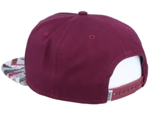 5-Panel Rubber Aztek Wine Baseball Cap