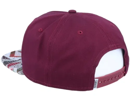5-Panel Rubber Aztek Wine Baseball Cap