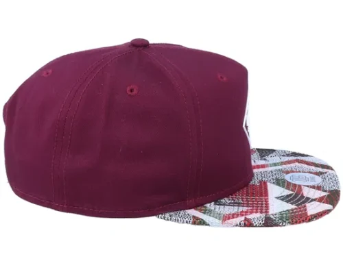 5-Panel Rubber Aztek Wine Baseball Cap
