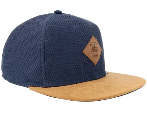 6 Panel Honey Knit Navy Strapback Baseball Cap