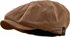 8 Panel Peaky Herringbone Newsboy Cap
