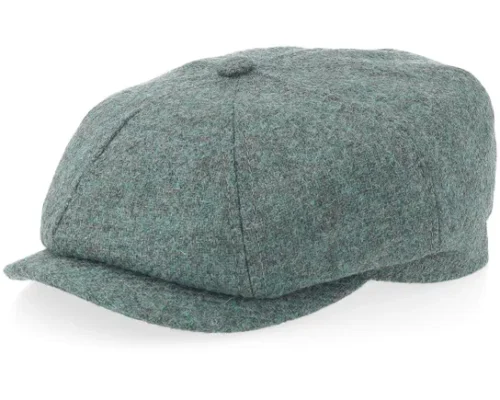 Alan Moon Shetland Teal Flat Cap