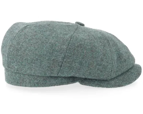 Alan Moon Shetland Teal Flat Cap
