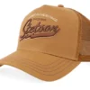American Heritage Classic Brown White A-Frame Trucker Cap