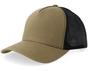 Big Size Olive Black A-Frame Trucker Cap