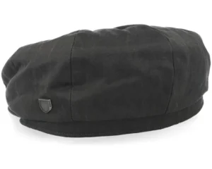 Brood Baggy Flannel Brown Faux Leather Snap Flat Cap