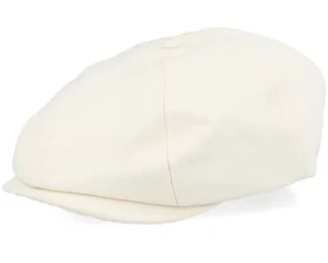 Brood Egret White Snap Flat Cap