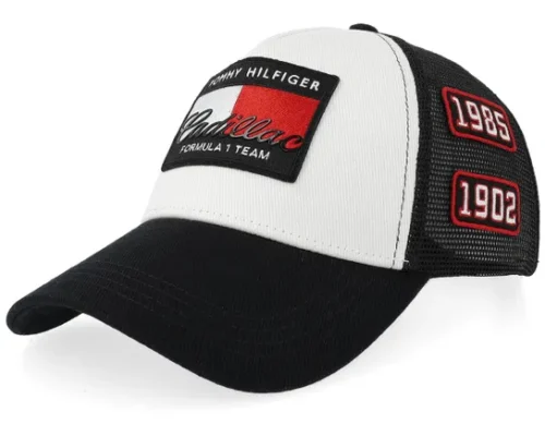 Cadillac F1 26 Flag Tommy Hilfiger White Black Trucker Cap