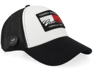 Cadillac F1 26 Flag Tommy Hilfiger White Black Trucker Cap