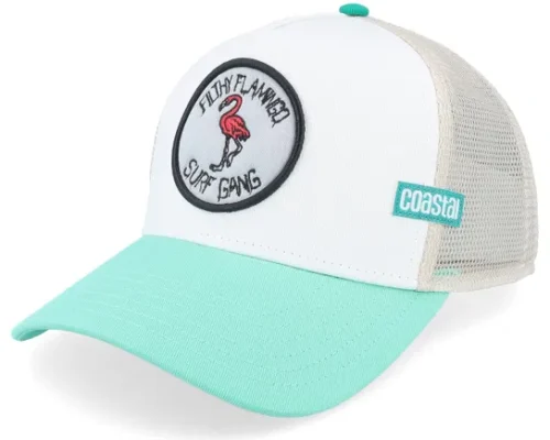 Cap Hft Filthy Flamingo Khaki White Blue A-Frame Trucker Cap