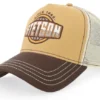 Classic Globe Brown White A-Frame Trucker Cap