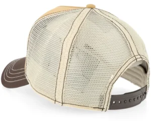 Classic Globe Brown White A-Frame Trucker Cap