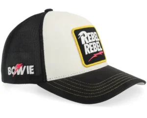 David Bowie Valin Black White A-Frame Trucker Cap