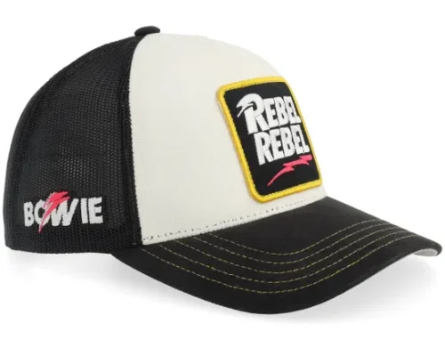 David Bowie Valin Black White A-Frame Trucker Cap