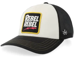 David Bowie Valin Black White A-Frame Trucker Cap