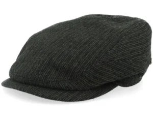 Driver Stripes Olive Black Strips Flat Cap
