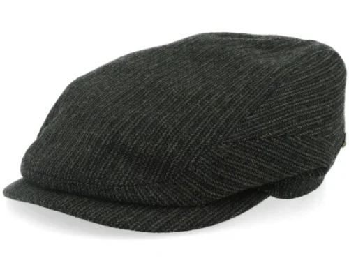 Driver Stripes Olive Black Strips Flat Cap