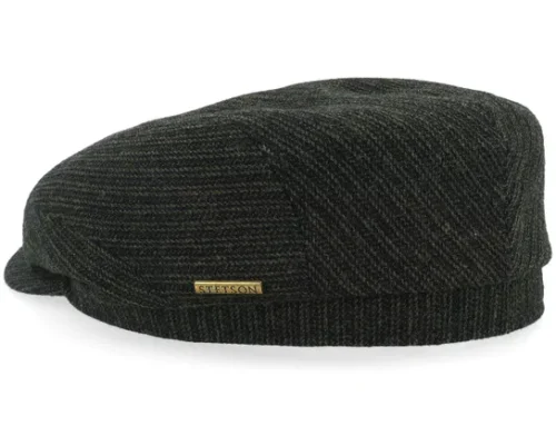 Driver Stripes Olive Black Strips Flat Cap