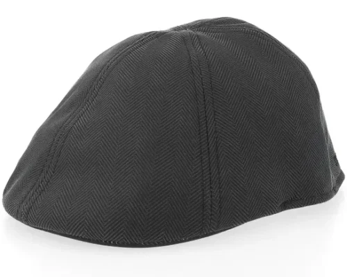 Duck Herringbone Grey Flat Cap