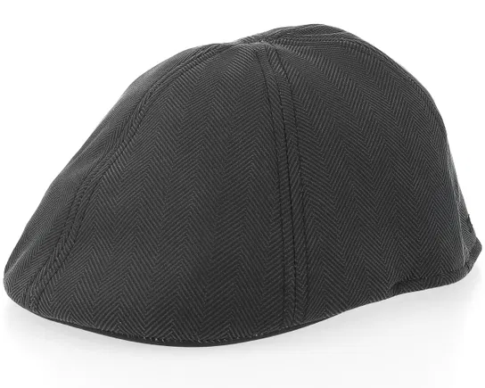 Duck Herringbone Grey Flat Cap