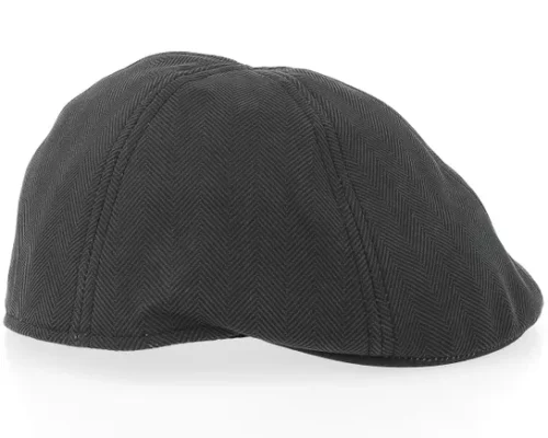 Duck Herringbone Grey Flat Cap