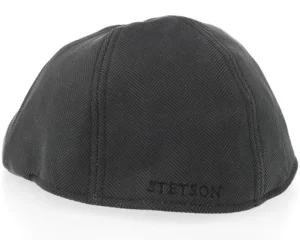 Duck Herringbone Grey Flat Cap