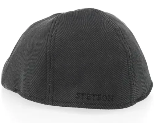 Duck Herringbone Grey Flat Cap