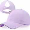 Girls Criss Cross Ponytail Baseball Cap