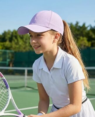 Girls Criss Cross Ponytail Baseball Cap