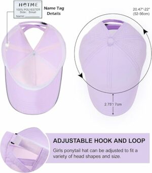Girls Criss Cross Ponytail Baseball Cap