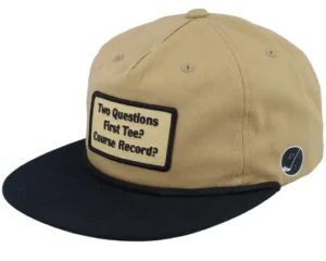 Golf Patch Logo Rope Khaki Black Baseball Cap