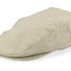 Hooligan Khaki Stripe Washed Black Snap Flat Cap