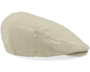 Hooligan Khaki Stripe Washed Black Snap Flat Cap