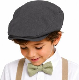 Kids Classic Linen Lightweight Flat Cap