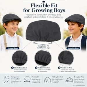 Kids Classic Linen Lightweight Flat Cap