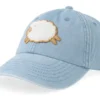 Kids Cute Fluffy Sheep Fluffy Sheep Vintage Washed Light Blue Dad Cap
