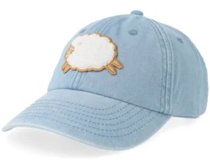 Kids Cute Fluffy Sheep Fluffy Sheep Vintage Washed Light Blue Dad Cap