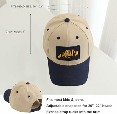 Kids Embroidered Vehicle Baseball Cap