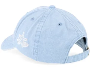 Kids White Sea Turtle Vintage Washed Light Blue Dad Cap