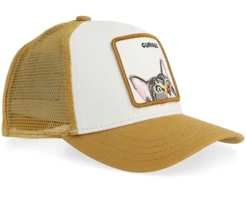 Kids White Amber A-Frame Trucker Cap