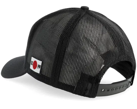 Kitsune Push Patch Wht Black A-Frame Trucker Cap
