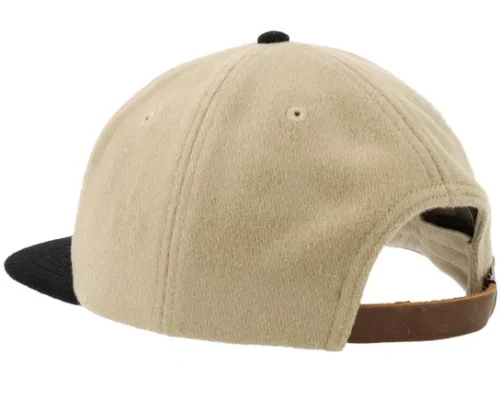 Men Brown Adjustable Wool Baseball Cap