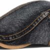 Men Denim Ivy Flat Cap