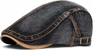 Men Denim Ivy Flat Cap