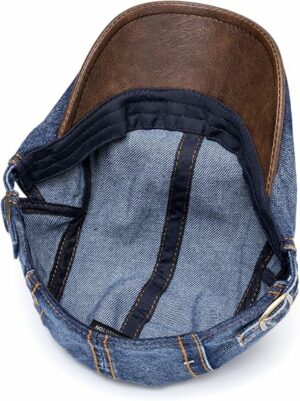 Men Denim Ivy Flat Cap